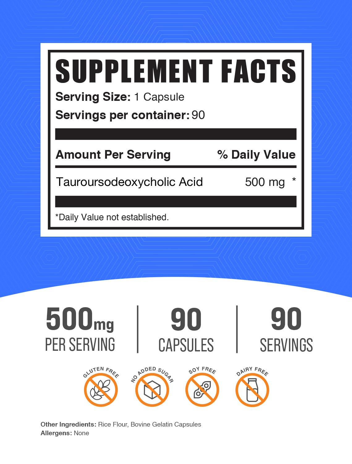 Foto 3 pulgar | Suplemento Bulksupplements.com Tudca 250 Mg 60 Cápsulas - Venta Internacional.