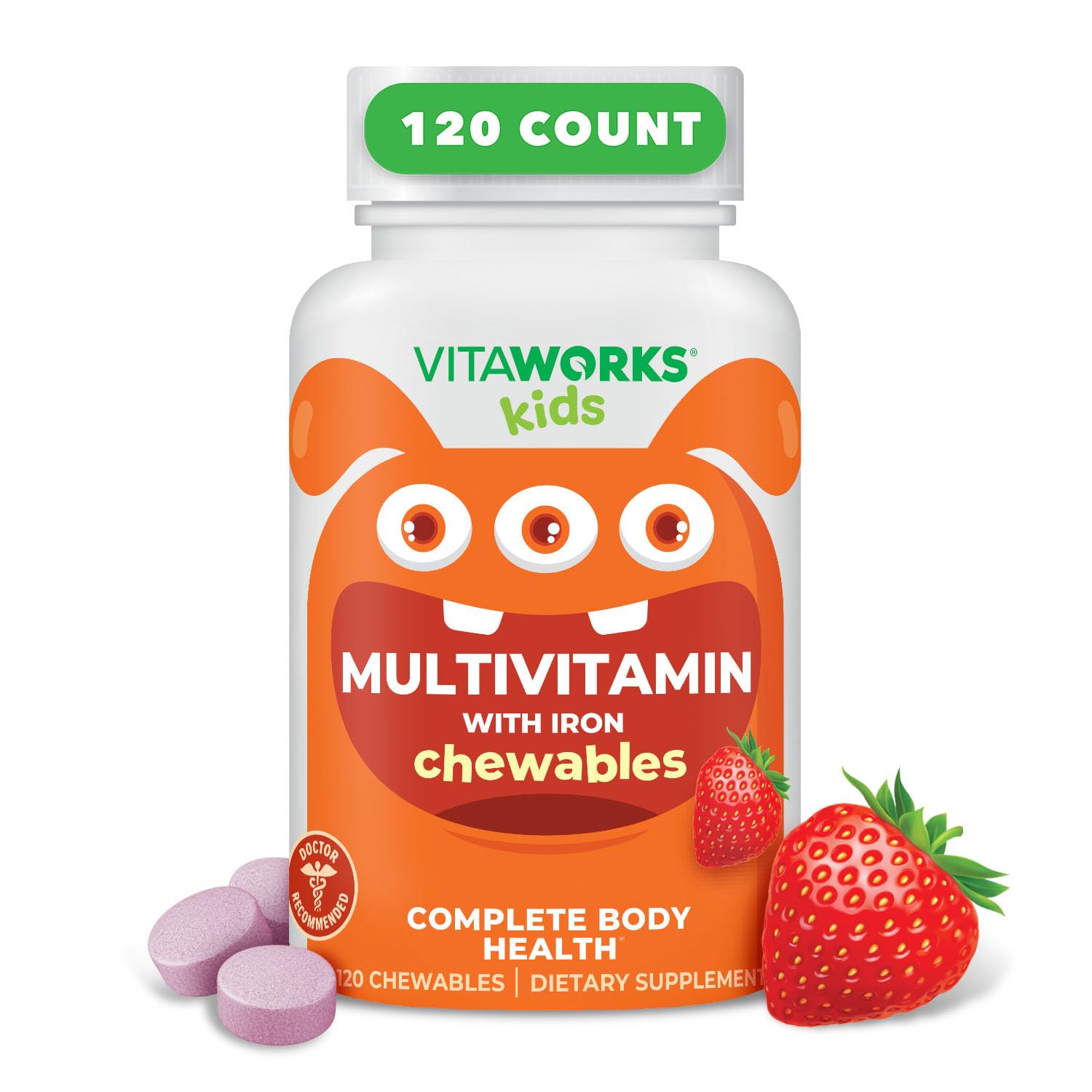 Foto 2 pulgar | Comprimidos Masticables Multivitamínicos Vitaworks Kids Con Hierro 120 - Venta Internacional.