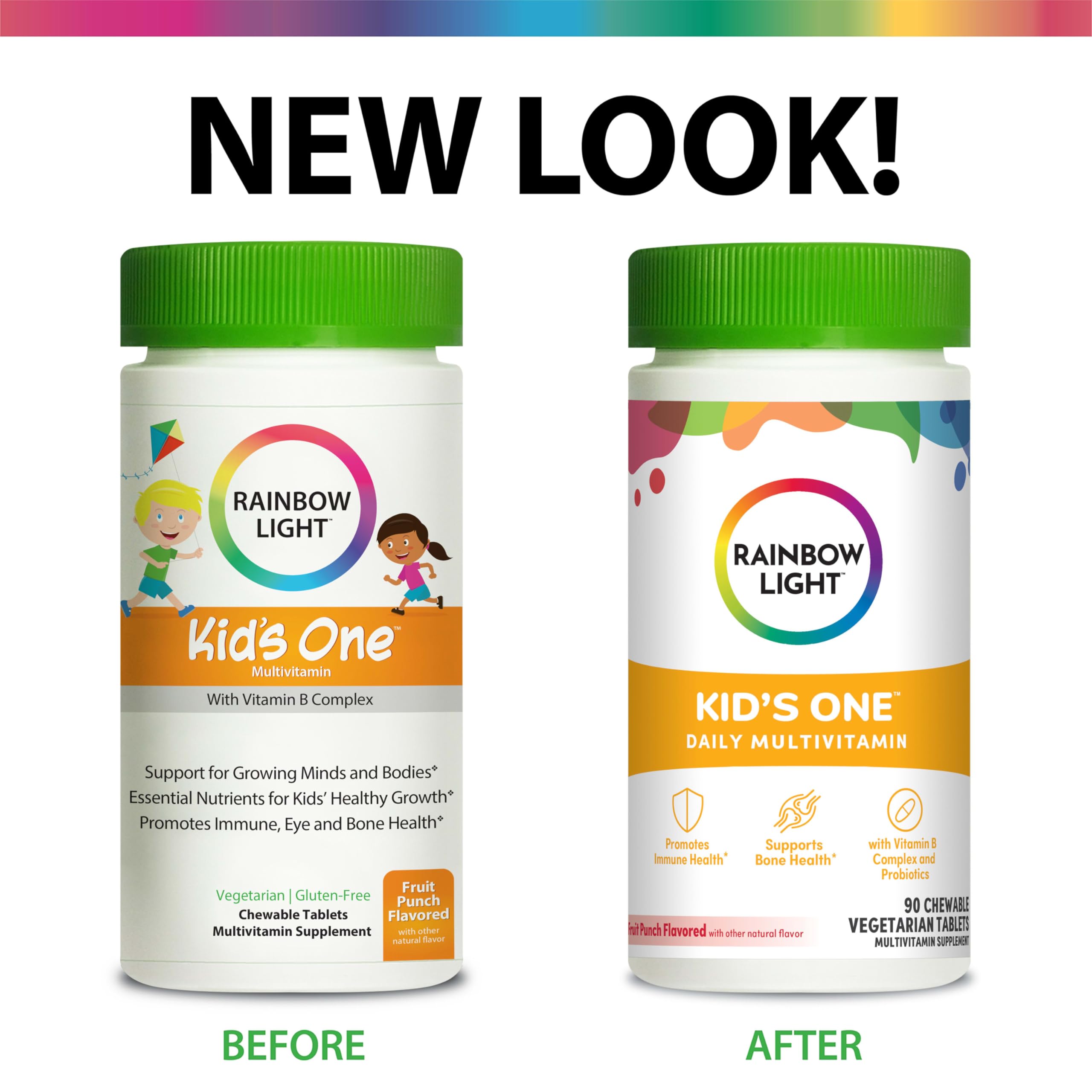 Foto 3 pulgar | Multivitamínico Rainbow Light Kids One, Masticable, 90 Comprimidos - Venta Internacional.