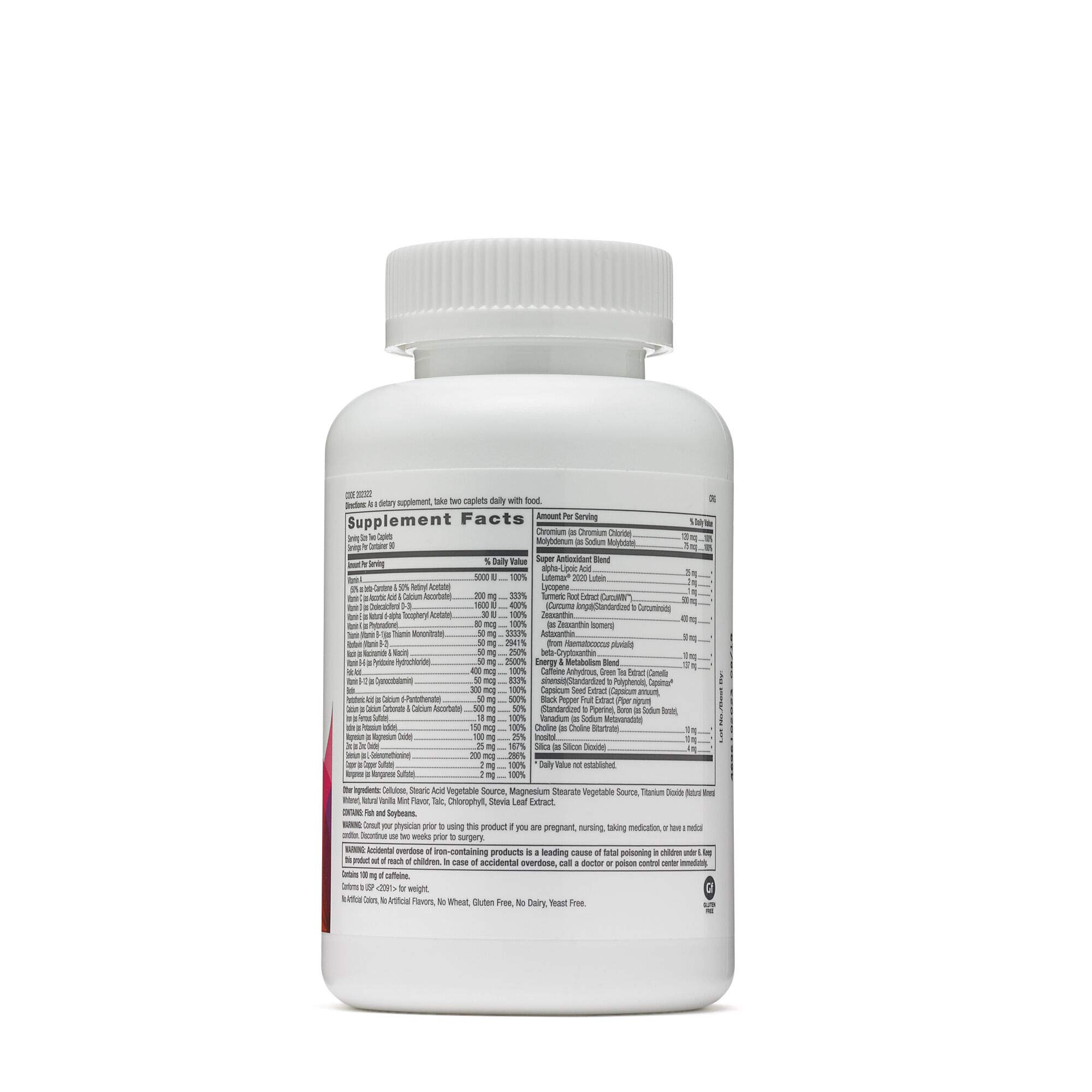 Foto 3 pulgar | Multivitamínico Gnc Ultra Mega Energy Metabolism Para Mujer, 180 Comprimidos - Venta Internacional.