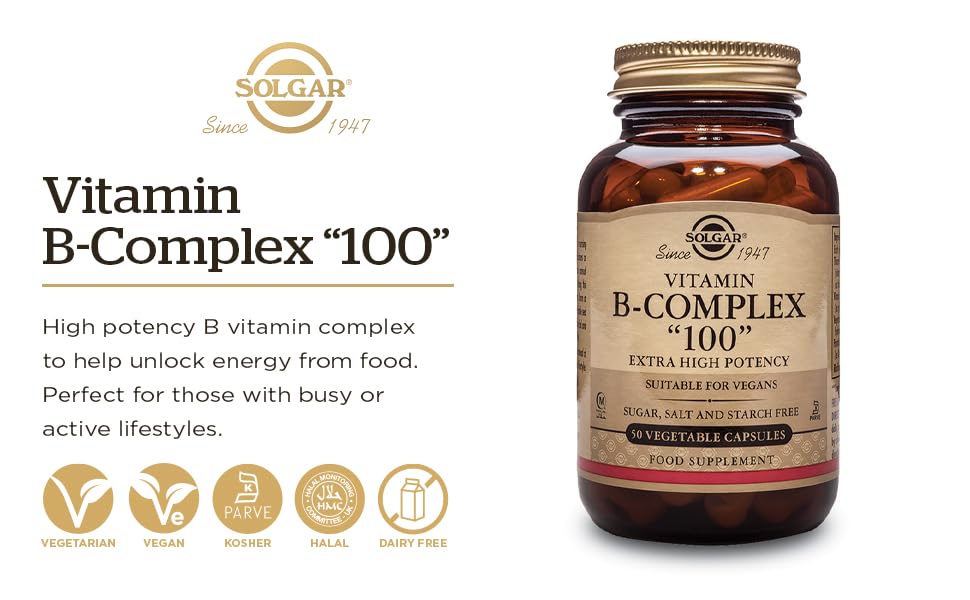 Foto 3 pulgar | Suplemento Solgar B-complex 100 Comprimidos Veganos Sin Gluten - Venta Internacional.