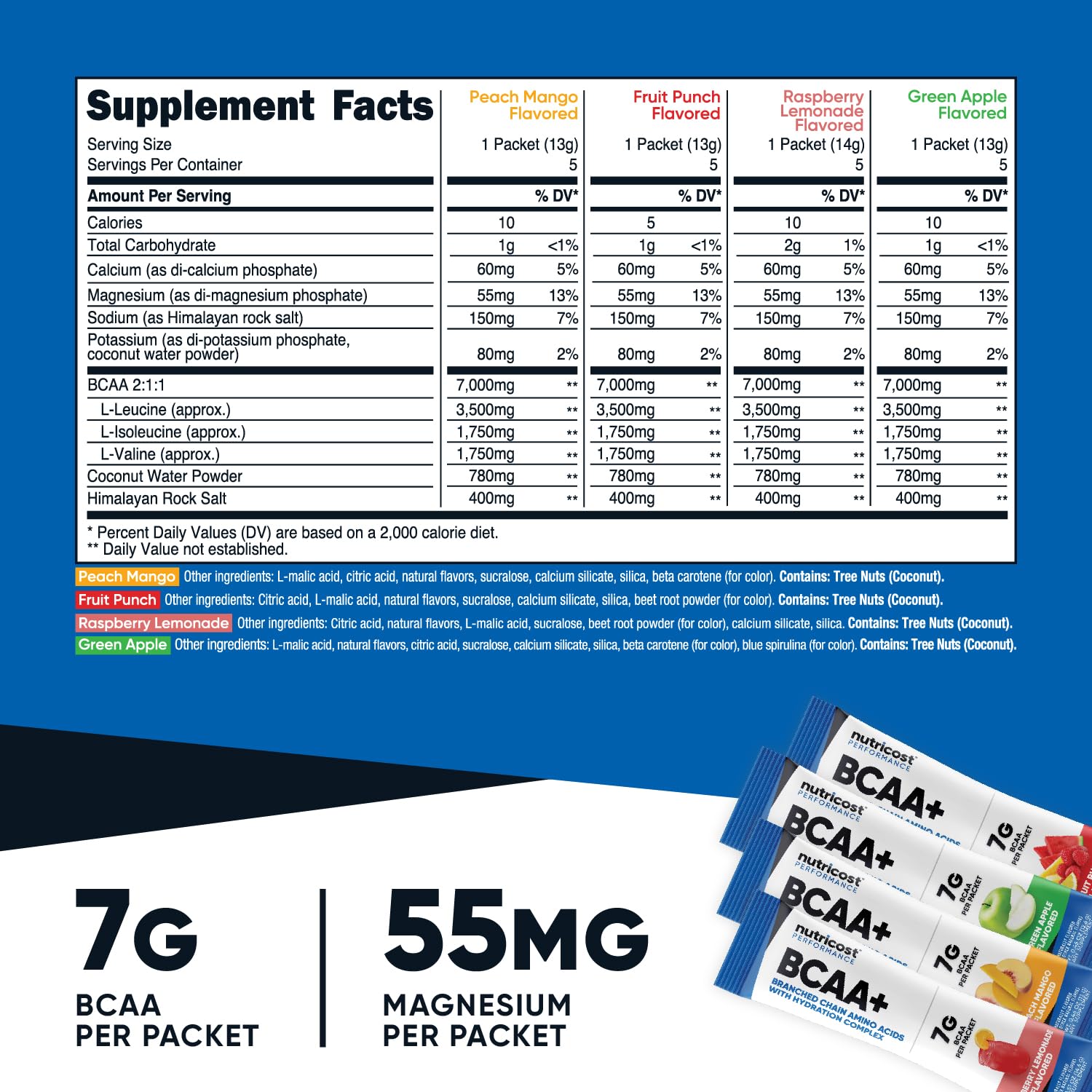 Foto 3 pulgar | Suplemento Nutricost Bcaa+ Hydration, 20 Paquetes - Venta Internacional.