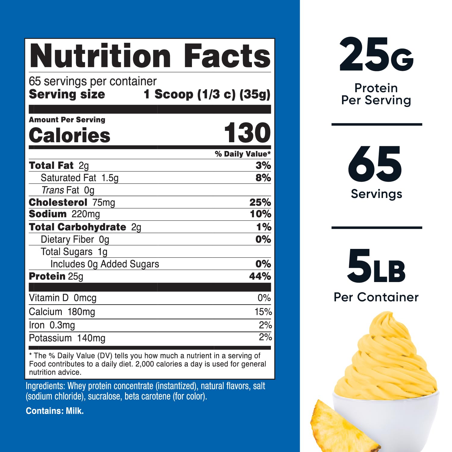 Foto 3 pulgar | Proteína En Polvo Nutricost Whey Pineapple Whip 2,27 Kg Sin Gluten - Venta Internacional.