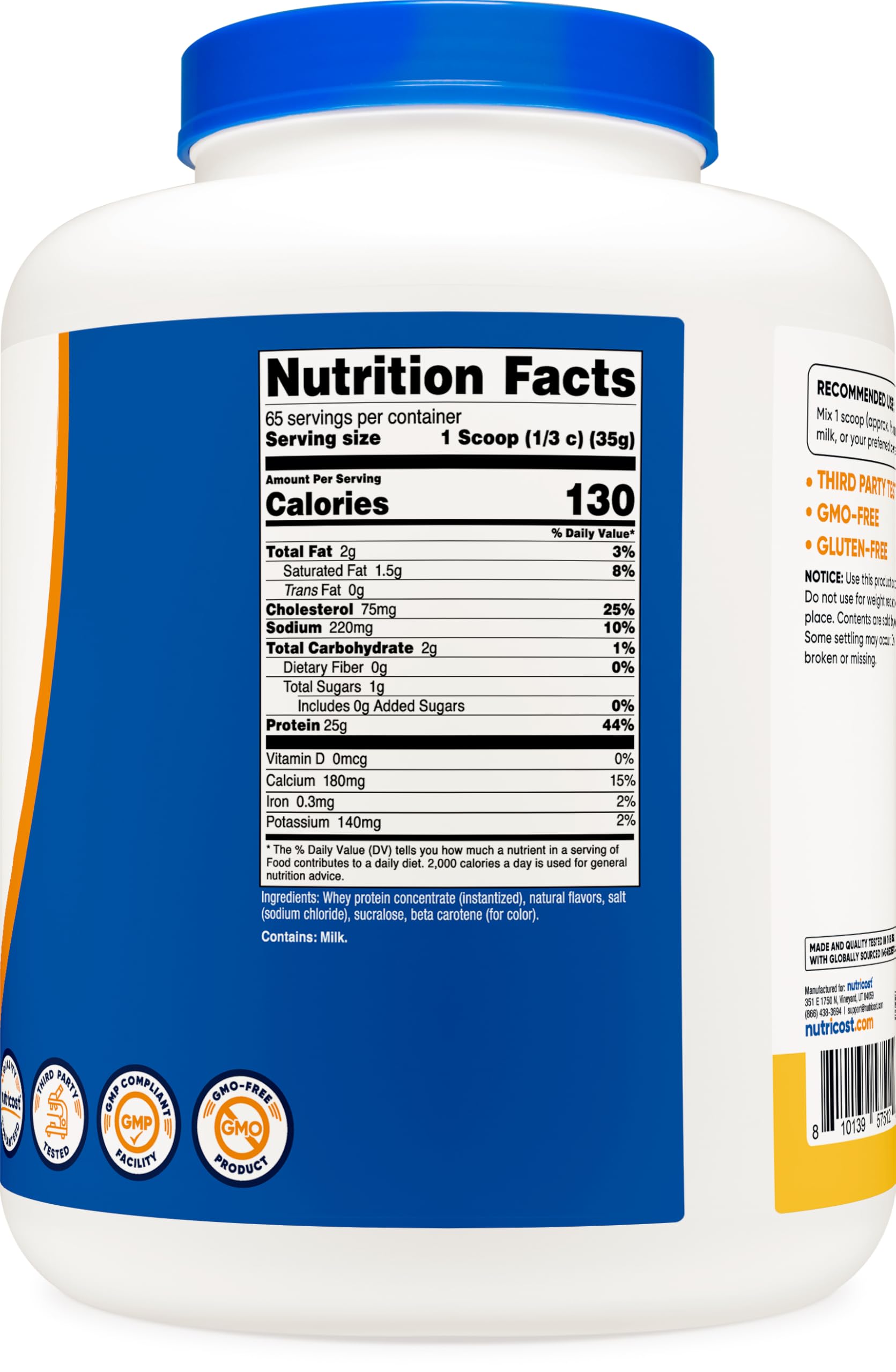 Foto 6 pulgar | Proteína En Polvo Nutricost Whey Pineapple Whip 2,27 Kg Sin Gluten - Venta Internacional.