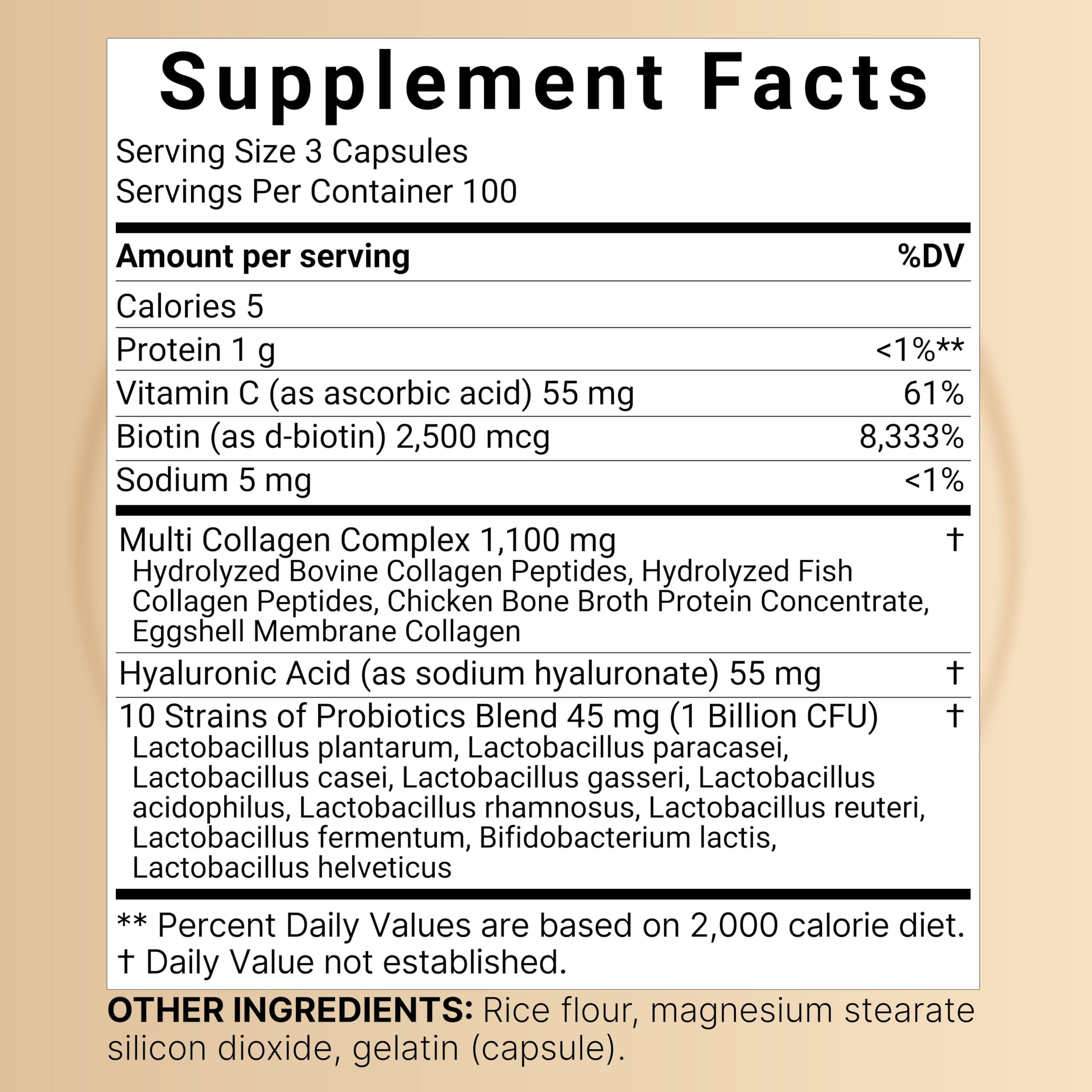 Foto 3 pulgar | Suplemento Naturebell Multi Collagen Complex 300 Cápsulas - Venta Internacional.