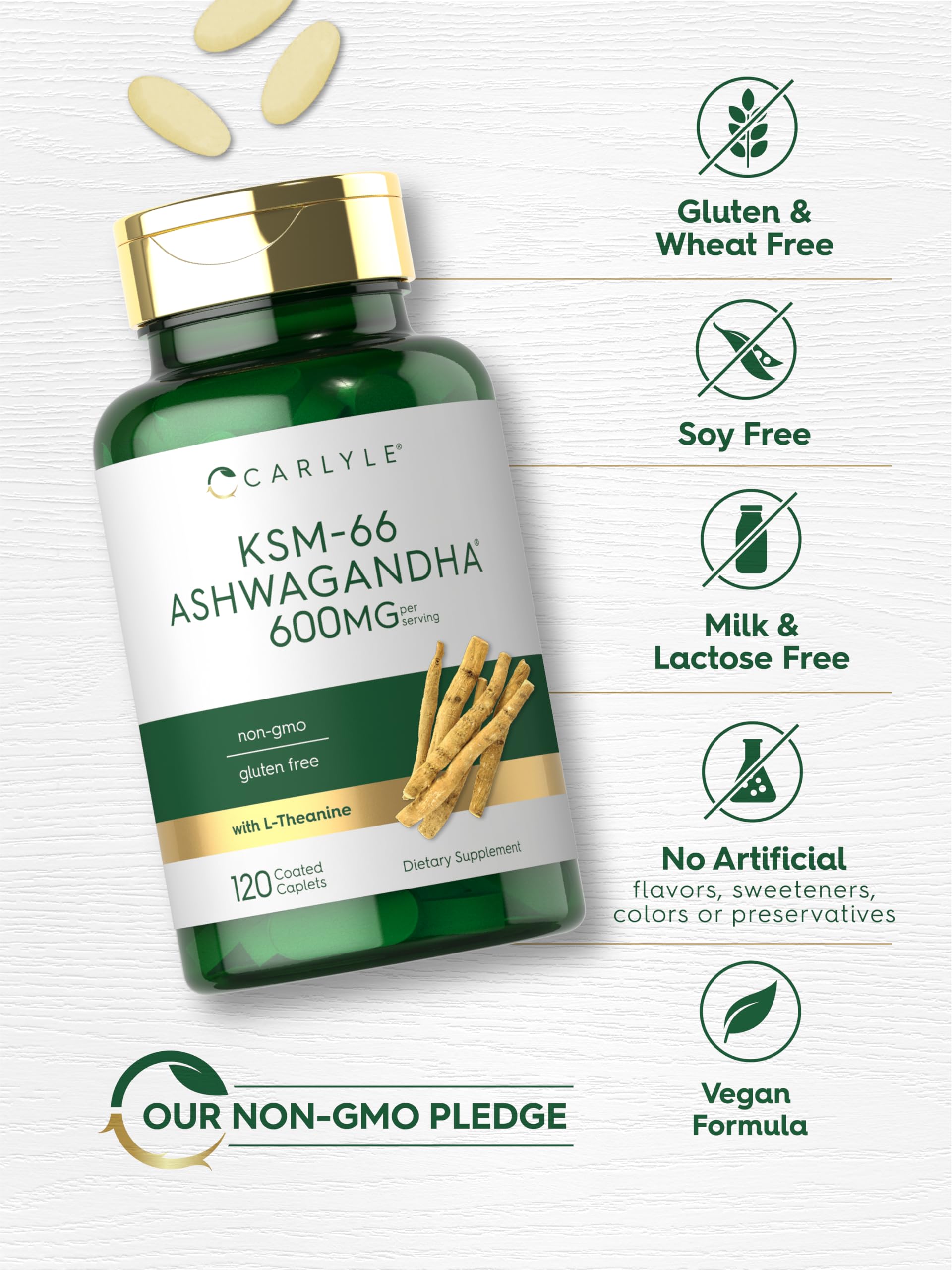 Foto 5 | Suplemento Carlyle Ksm-66 Ashwagandha 600 Mg 120 Cápsulas - Venta Internacional.