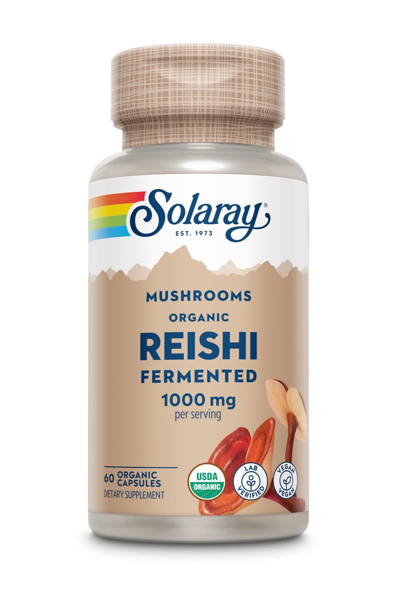 Foto 2 pulgar | Suplemento De Hongo Reishi Fermentado Solaray, 500 Mg, 60 Cápsulas Vegetales - Venta Internacional.