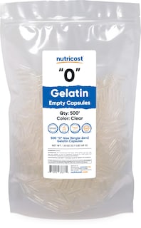 Foto 1 | Cápsulas Vacías De Gelatina Tamaño 0-500 Clear Nutricost - Venta Internacional.