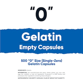 Foto 2 | Cápsulas Vacías De Gelatina Tamaño 0-500 Clear Nutricost - Venta Internacional.