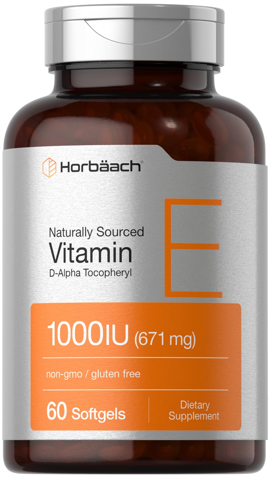 Foto 2 pulgar | Suplemento Horbäach De Vitamina E, 1000 Ui, Cápsulas Blandas, 60 Unidades - Venta Internacional.