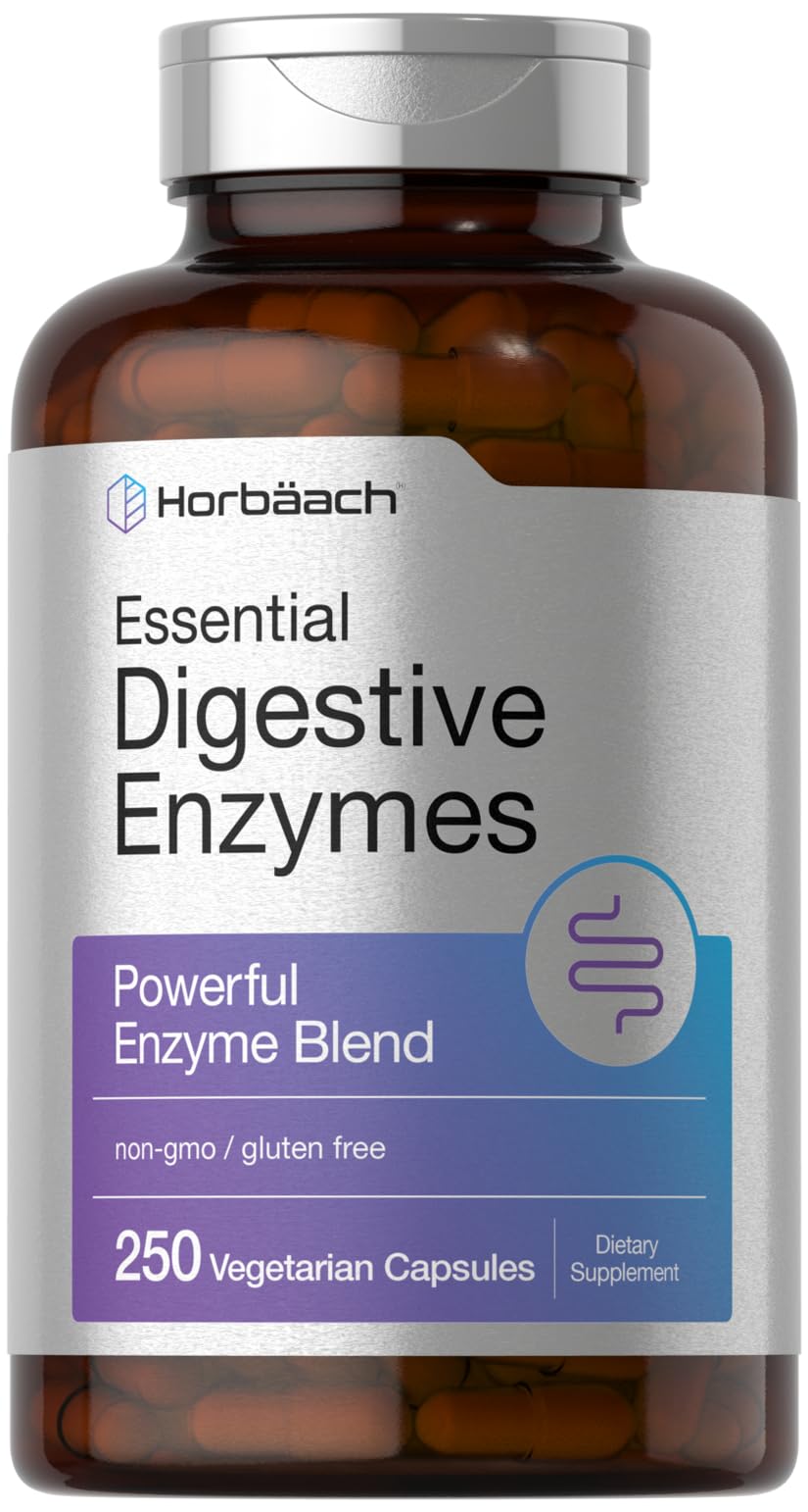 Foto 2 pulgar | Suplemento Horbäach Essential Digestive Enzymes 250 Cápsulas - Venta Internacional.