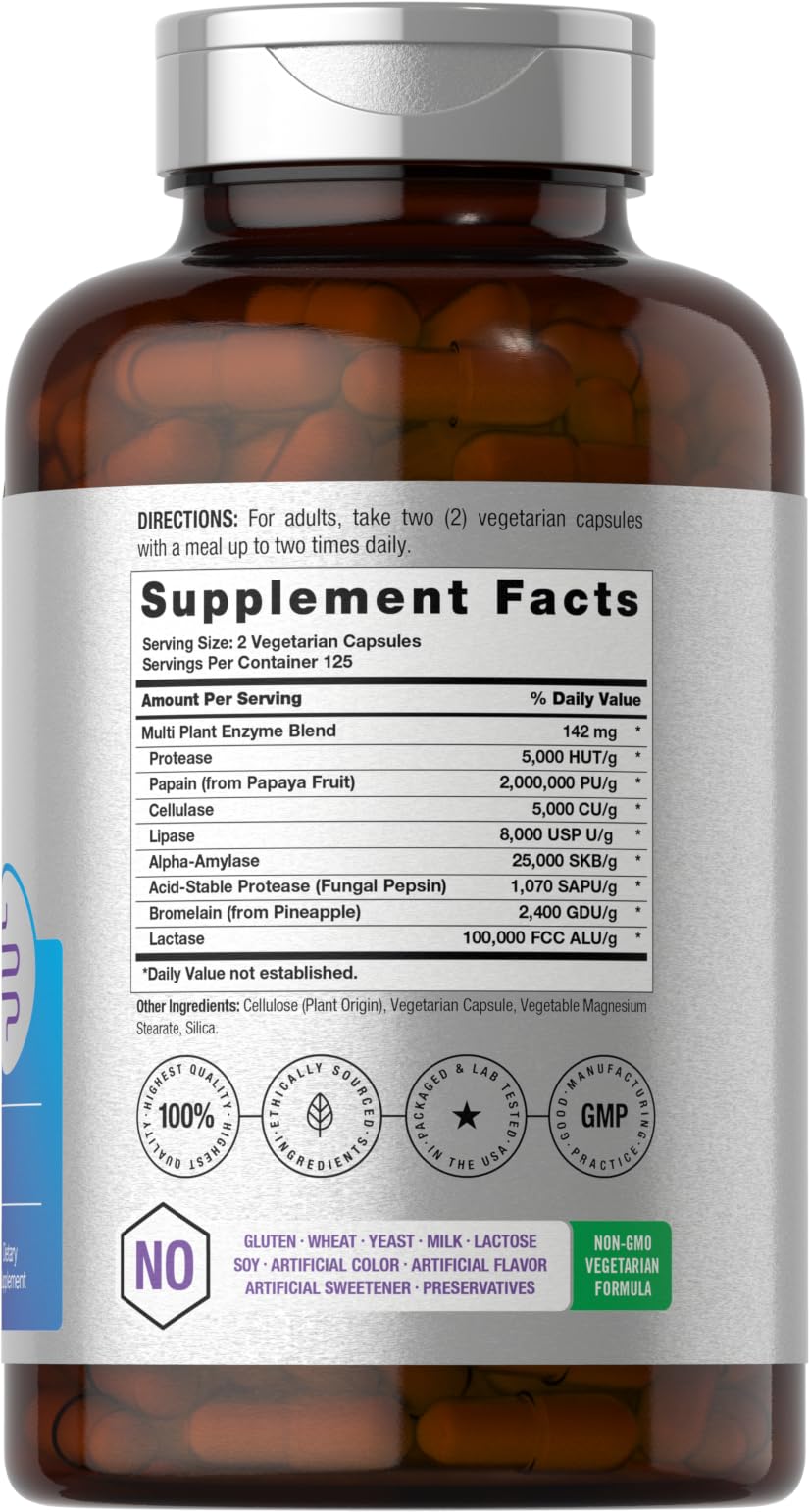 Foto 2 | Suplemento Horbäach Essential Digestive Enzymes 250 Cápsulas - Venta Internacional.