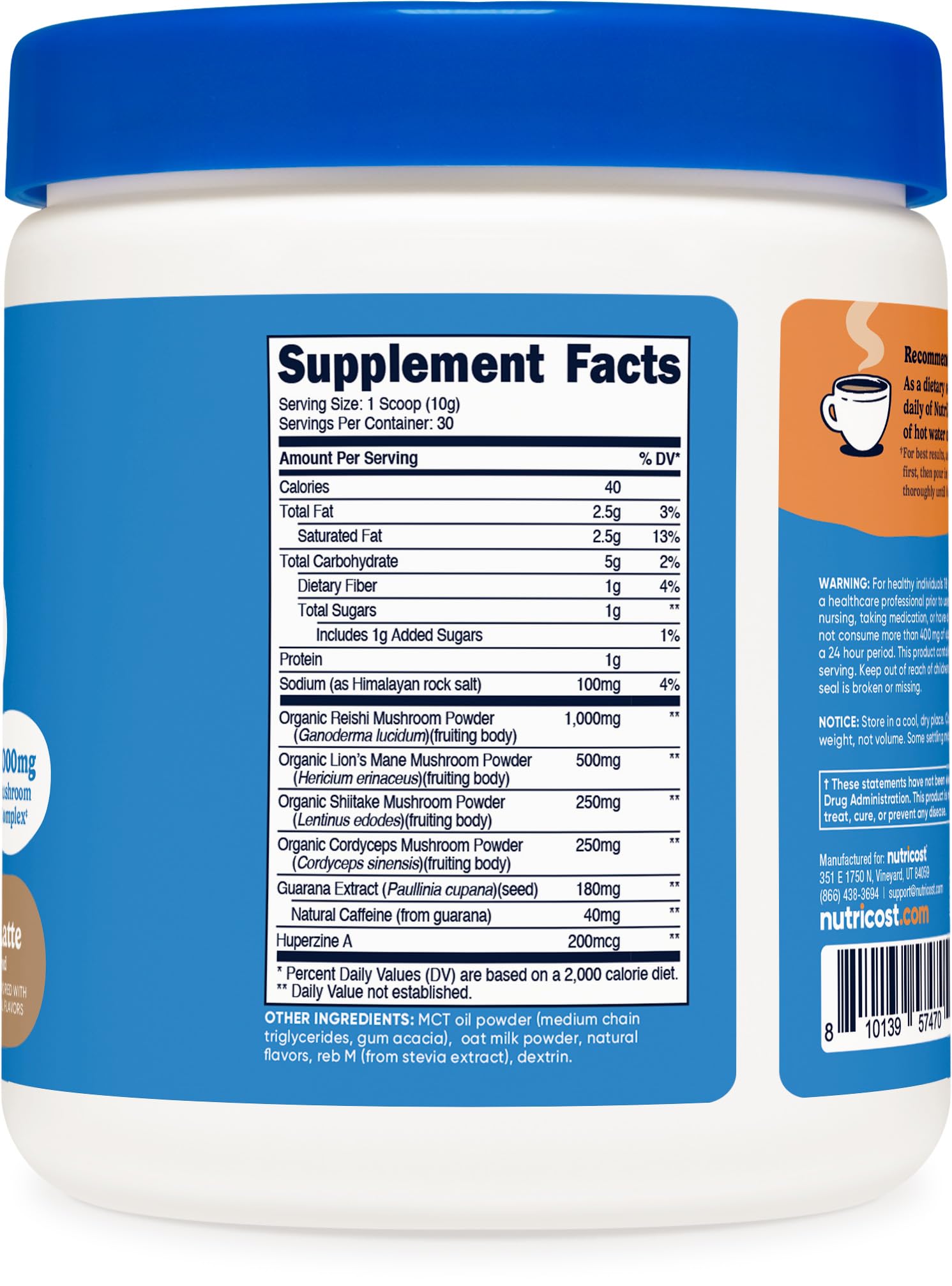 Foto 6 pulgar | Beba Nutricost Nutrizen Am Focus: Hongo Adaptógeno - Venta Internacional.