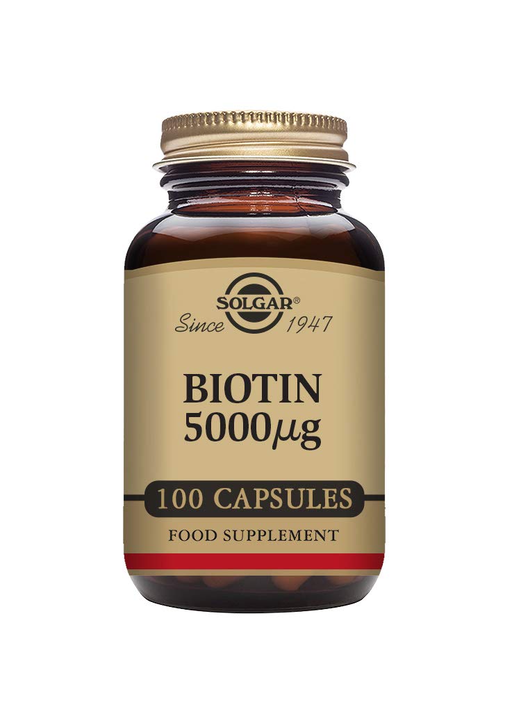 Foto 1 | Suplemento Solgar Biotina De 5000 Mcg, 100 Cápsulas Vegetarianas Para Piel Y Cabello - Venta Internacional.