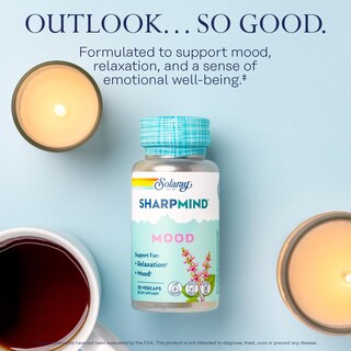 Foto 3 | Suplemento Solaray Sharpmind Mood Support 30 Cápsulas Vegetarianas - Venta Internacional.