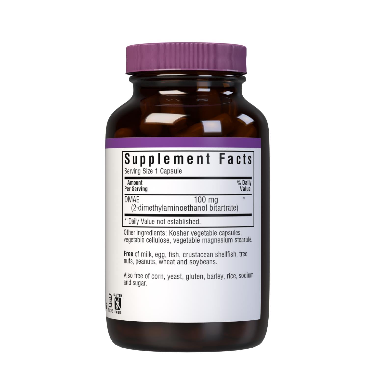Foto 3 pulgar | Suplemento Bluebonnet Dmae 100 Mg 100 Cápsulas Vegetales - Venta Internacional.