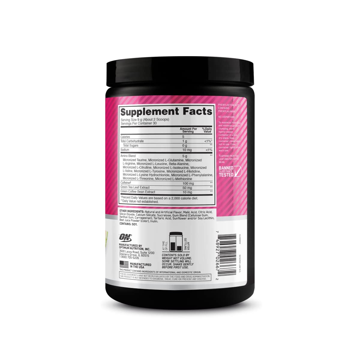 Foto 8 pulgar | Suplemento Optimum Nutrition Amino Energy Sandía 30 Porciones - Venta Internacional.