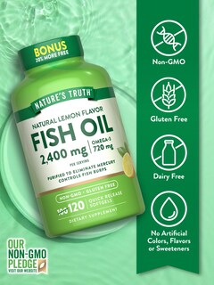 Foto 3 | Suplemento De Aceite De Pescado Nature's Truth 2400 Mg 120 Cápsulas Blandas - Venta Internacional.