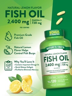 Foto 5 | Suplemento De Aceite De Pescado Nature's Truth 2400 Mg 120 Cápsulas Blandas - Venta Internacional.