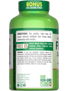 Foto 7 | Suplemento De Aceite De Pescado Nature's Truth 2400 Mg 120 Cápsulas Blandas - Venta Internacional.