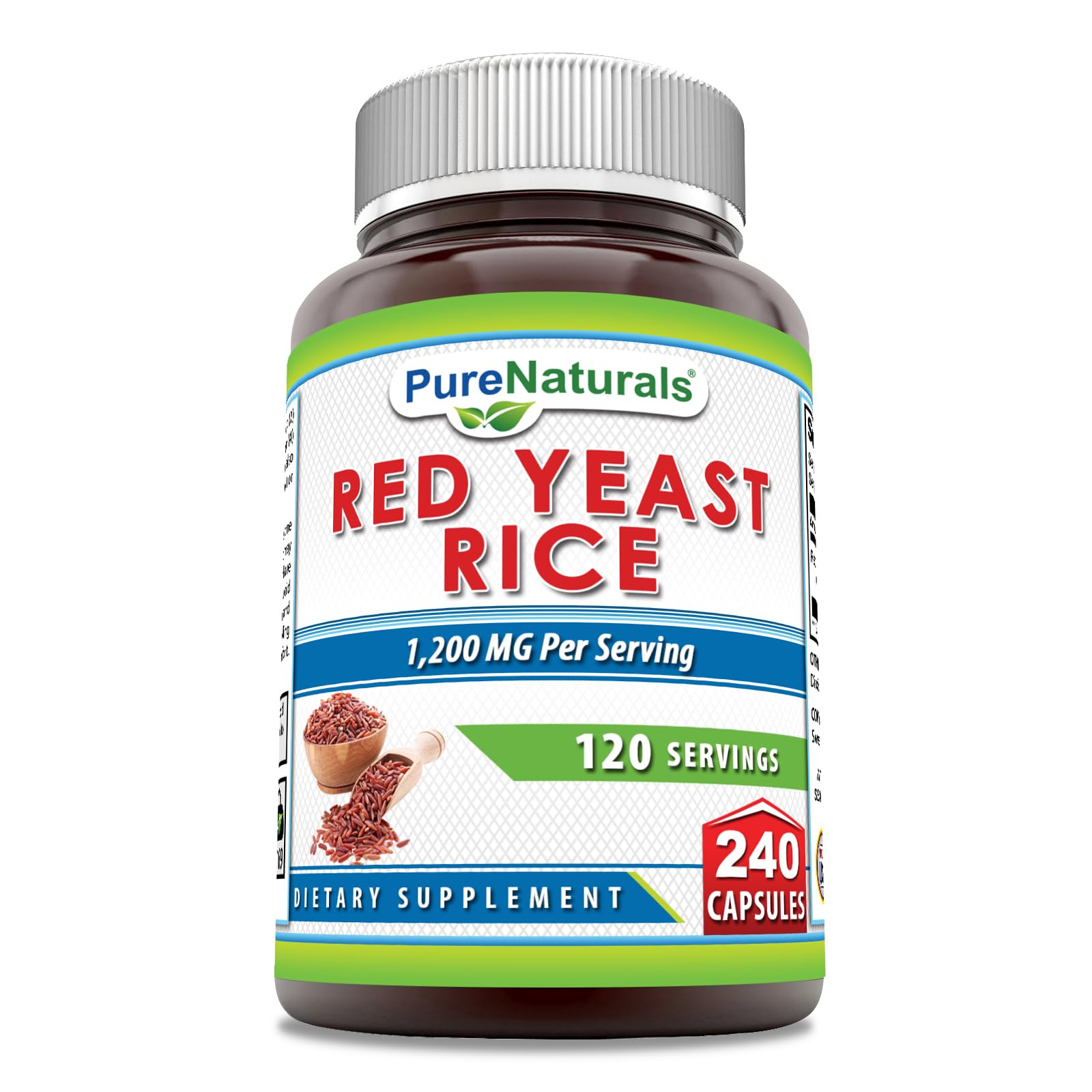 Foto 2 pulgar | Suplemento De Arroz De Levadura Roja De Pure Naturals, 1200 Mg, 240 Cápsulas - Venta Internacional.
