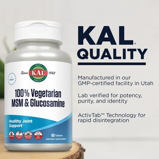 Foto 4 | Suplemento Kal Msm Y Glucosamina, 60 Comprimidos, Healthy Joint - Venta Internacional.