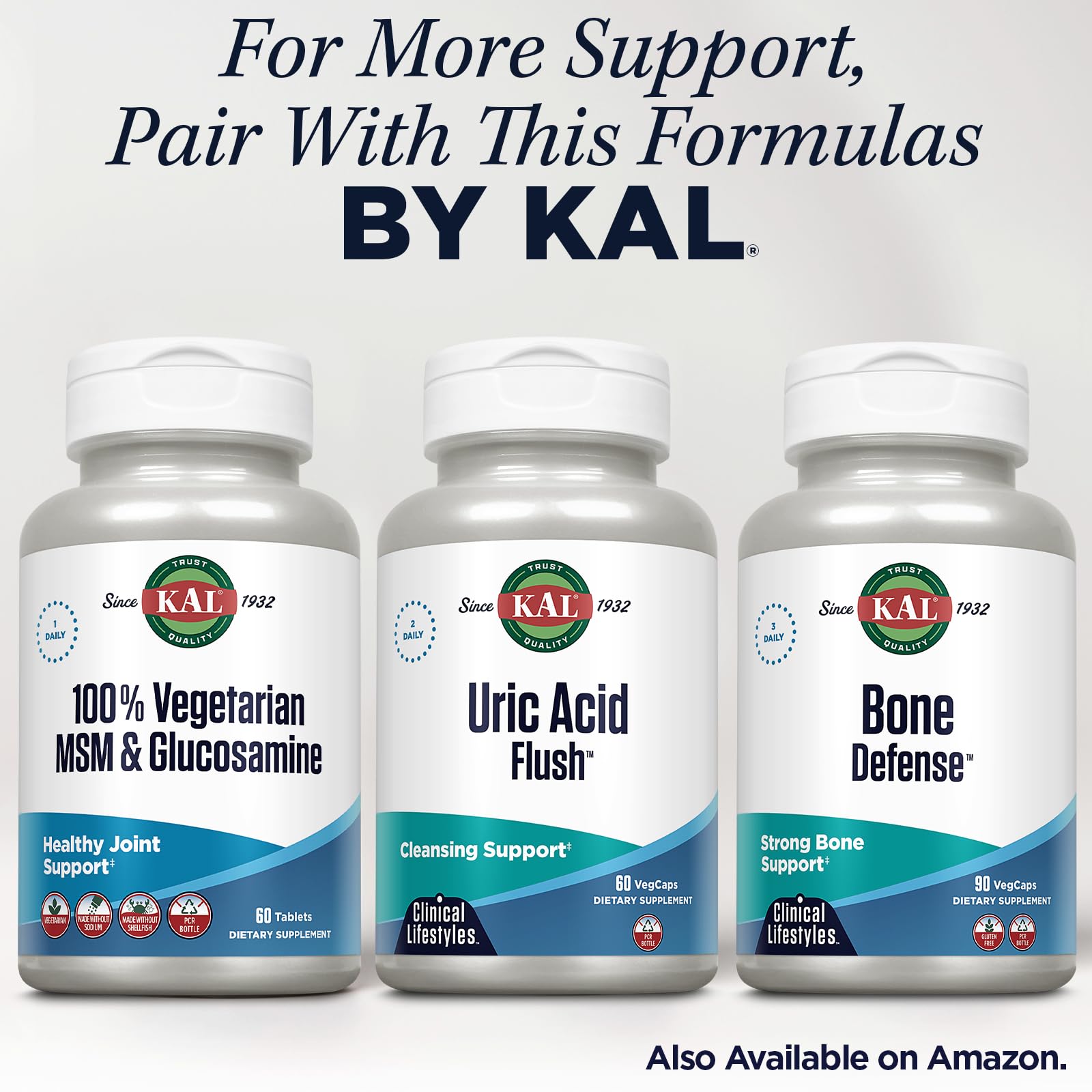 Foto 6 | Suplemento Kal Msm Y Glucosamina, 60 Comprimidos, Healthy Joint - Venta Internacional.