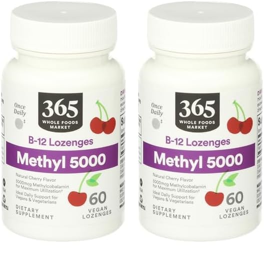 Foto 1 | Suplemento Whole Foods Market De Metil B-12, 5000 Mcg, Cereza, 60 Pastillas (paquete De 2) - Venta Internacional.