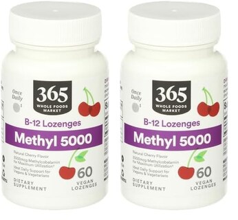 Foto 1 | Suplemento Whole Foods Market De Metil B-12, 5000 Mcg, Cereza, 60 Pastillas (paquete De 2) - Venta Internacional.