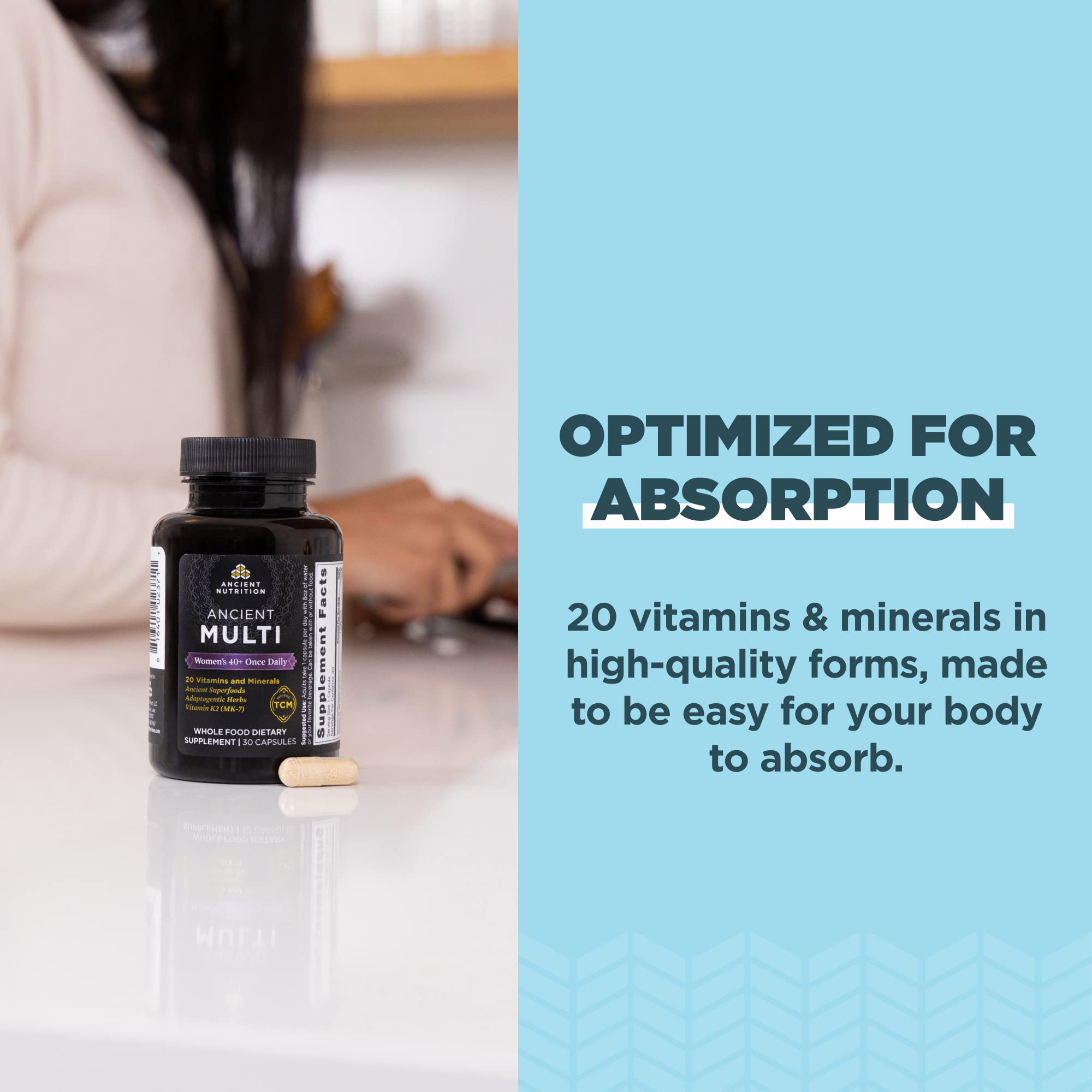 Foto 4 | Suplemento Multivitamínico Ancient Nutrition Para Mujeres Mayores De 40 Años, 30 Unidades - Venta Internacional.