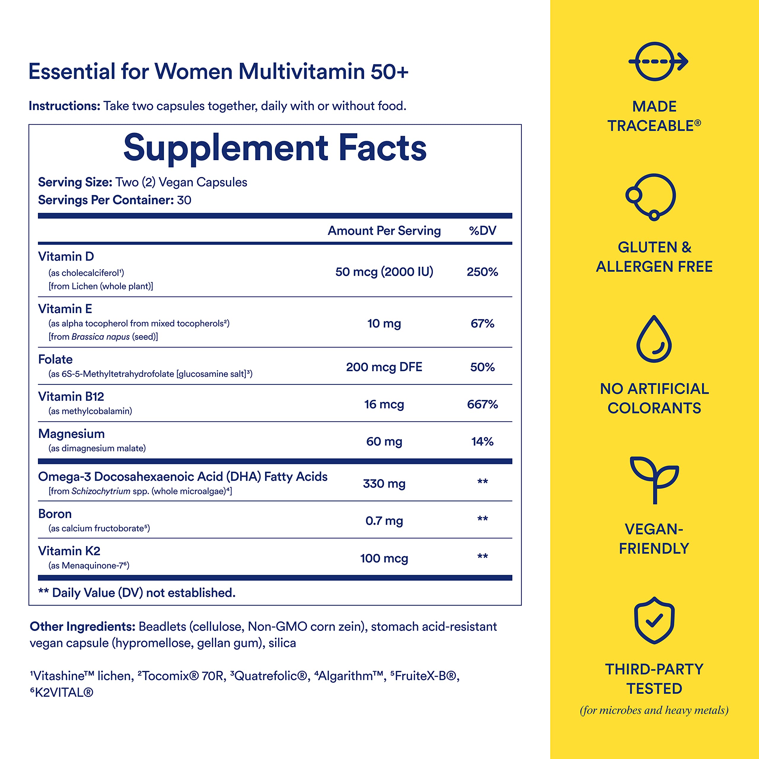Foto 4 pulgar | Suplemento Ritual Essential Para Mujeres Mayores De 50 Años, Vegano, 60 Cápsulas - Venta Internacional.
