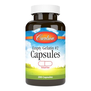 Foto 1 | Cápsulas De Gelatina Vacías Carlson Tamaño #2 200 Cápsulas - Venta Internacional.