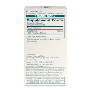 Foto 2 | Suplemento De Extracto De Shilajit Del Himalaya, 250 Mg, 60 Unidades - Venta Internacional.