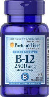 Foto 1 | Vitamina B-12 Sublingual Puritan's Pride 2500 Mcg 100 Comprimidos - Venta Internacional.