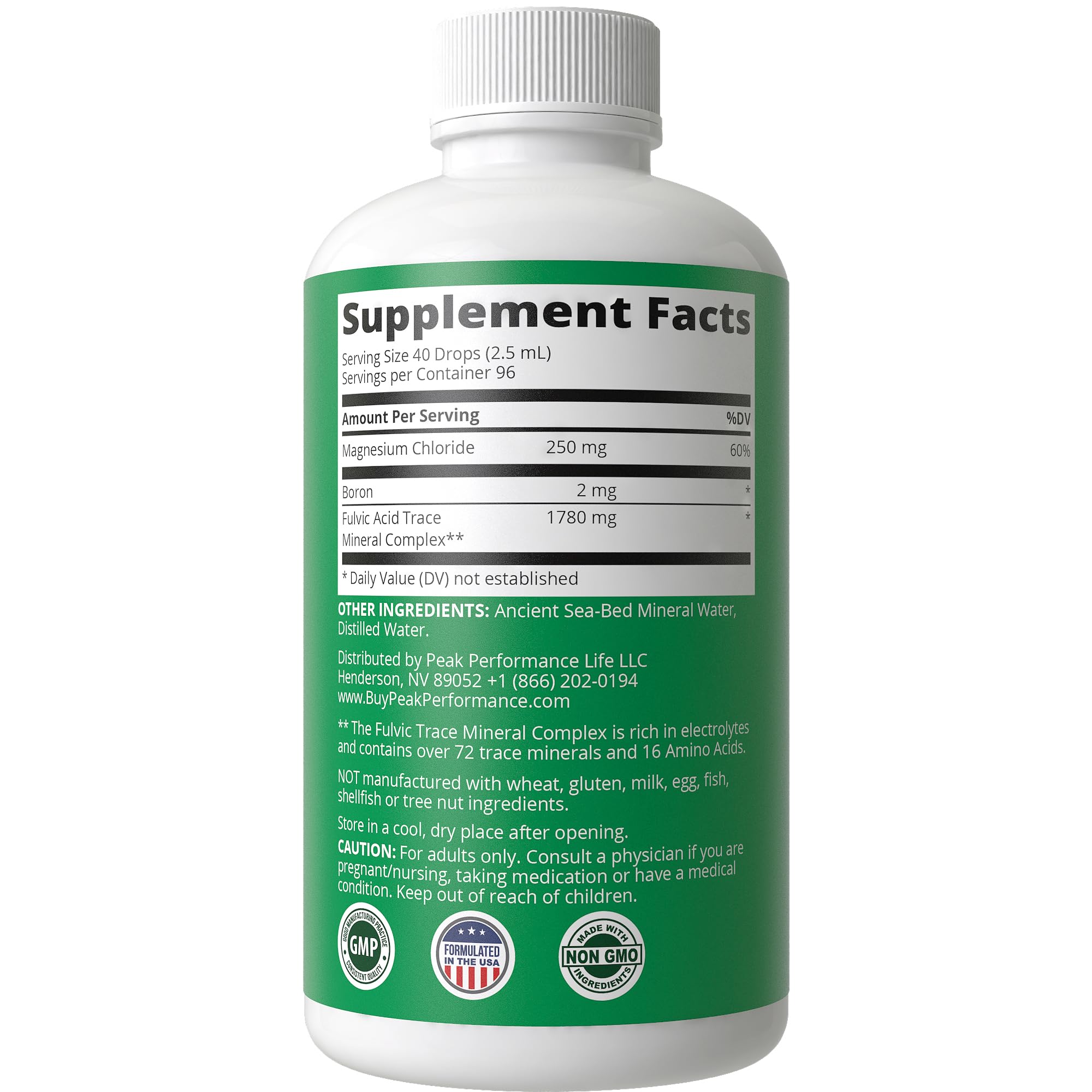 Foto 7 pulgar | Suplemento Peak Performance Trace Minerals Liquid + Magne - Venta Internacional.