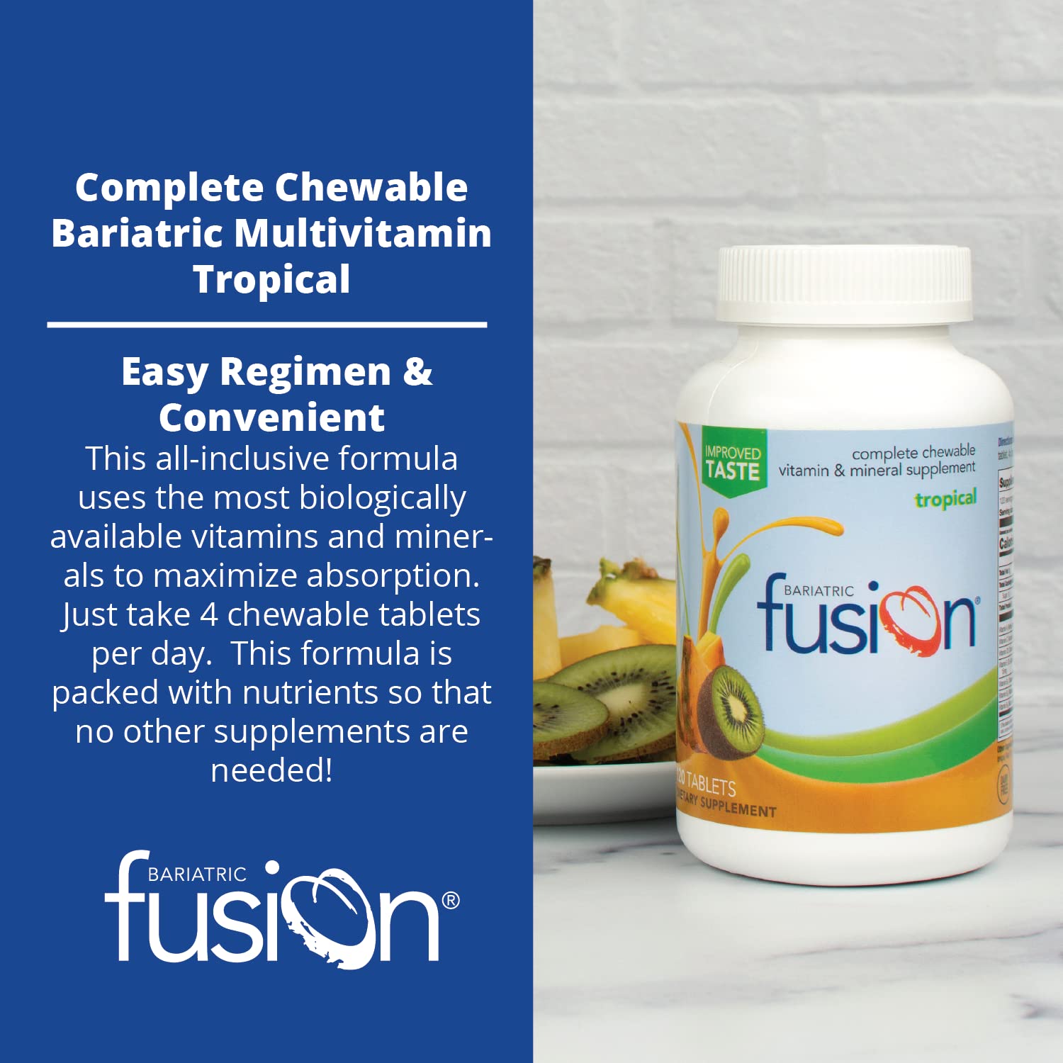 Foto 5 pulgar | Suplemento Bariatric Fusion Tropical Complete Masticable 120 Comprimidos - Venta Internacional.
