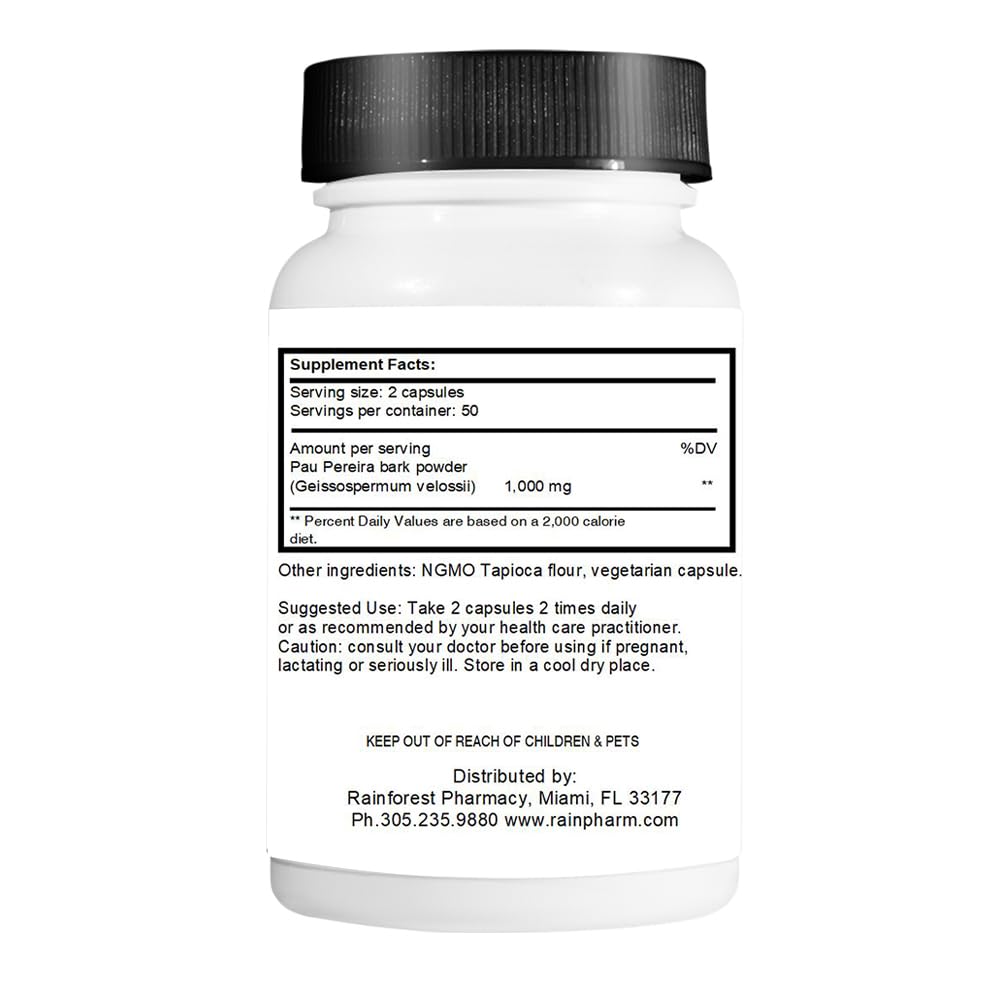 Foto 4 pulgar | Suplemento Hopeso Rainforest Pau Pereira 100 Cápsulas 500 Mg - Venta Internacional.