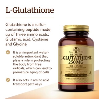 Foto 3 | Suplemento Solgar De L-glutatión Reducido 250 Mg 60 Cápsulas - Venta Internacional.