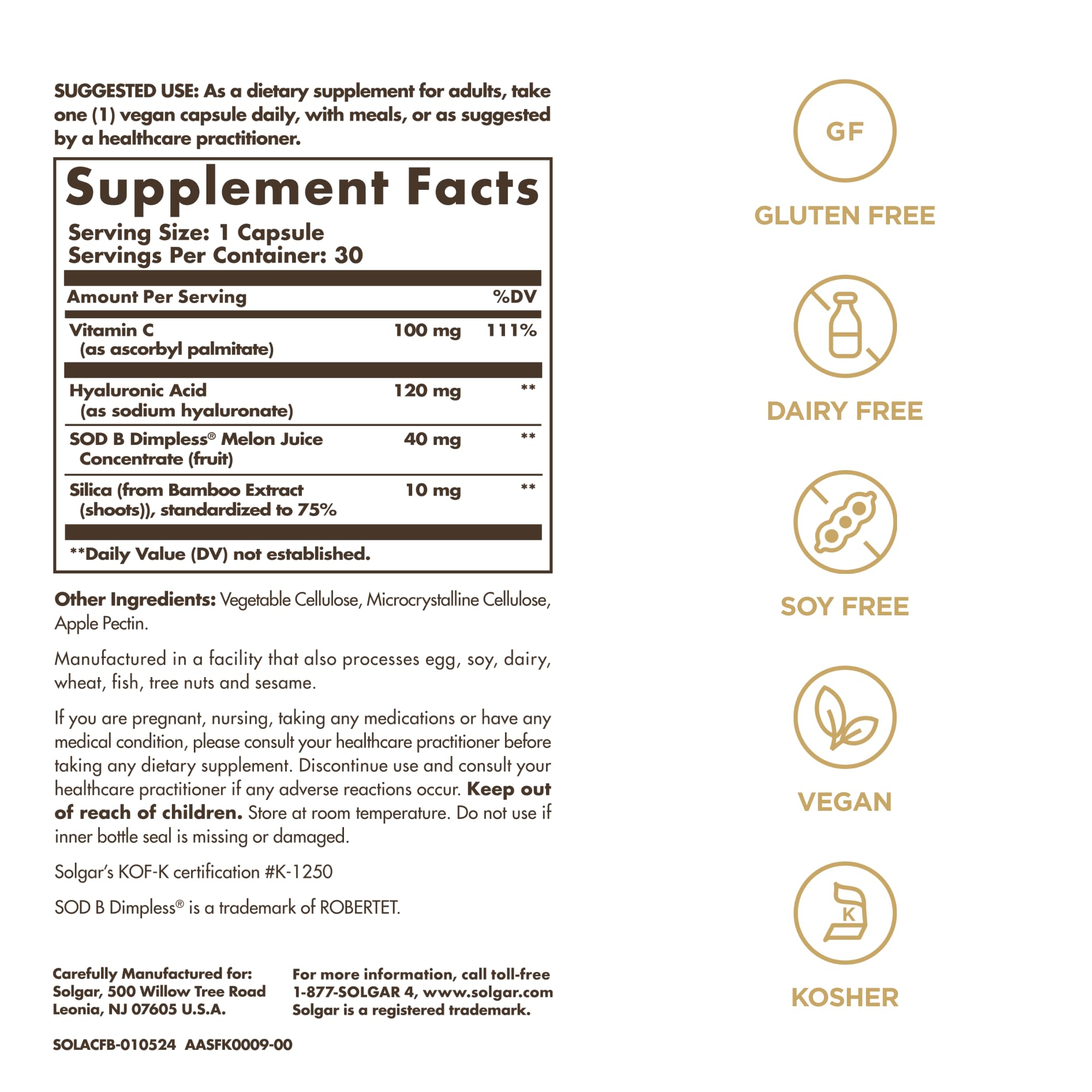 Foto 3 pulgar | Suplemento Nutricional Antiedad Solgar Cellulite Fighter - Venta Internacional.