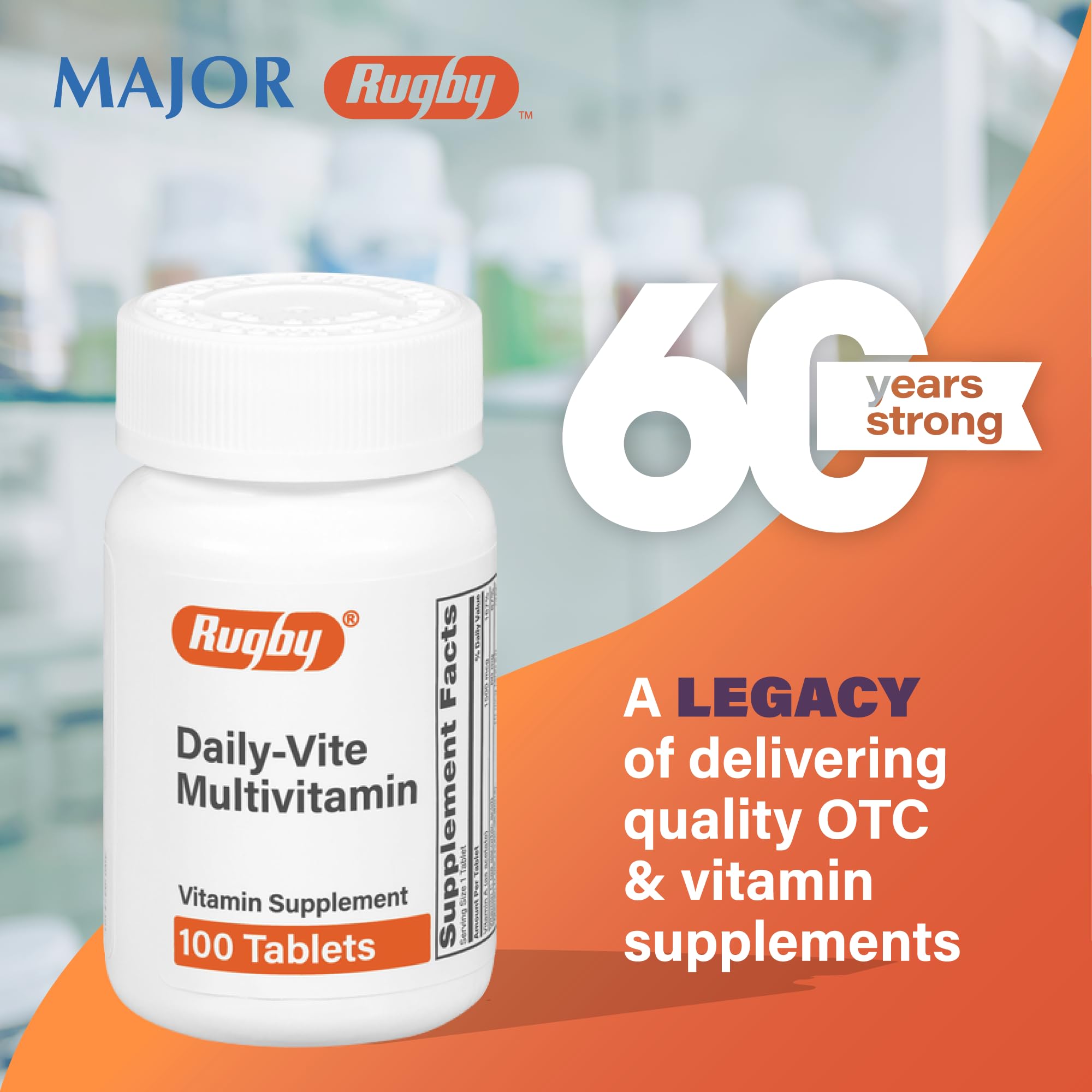 Foto 3 pulgar | Suplemento Multivitamínico Rugby Daily-vite 100 Comprimidos - Venta Internacional.