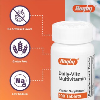 Foto 4 | Suplemento Multivitamínico Rugby Daily-vite 100 Comprimidos - Venta Internacional.