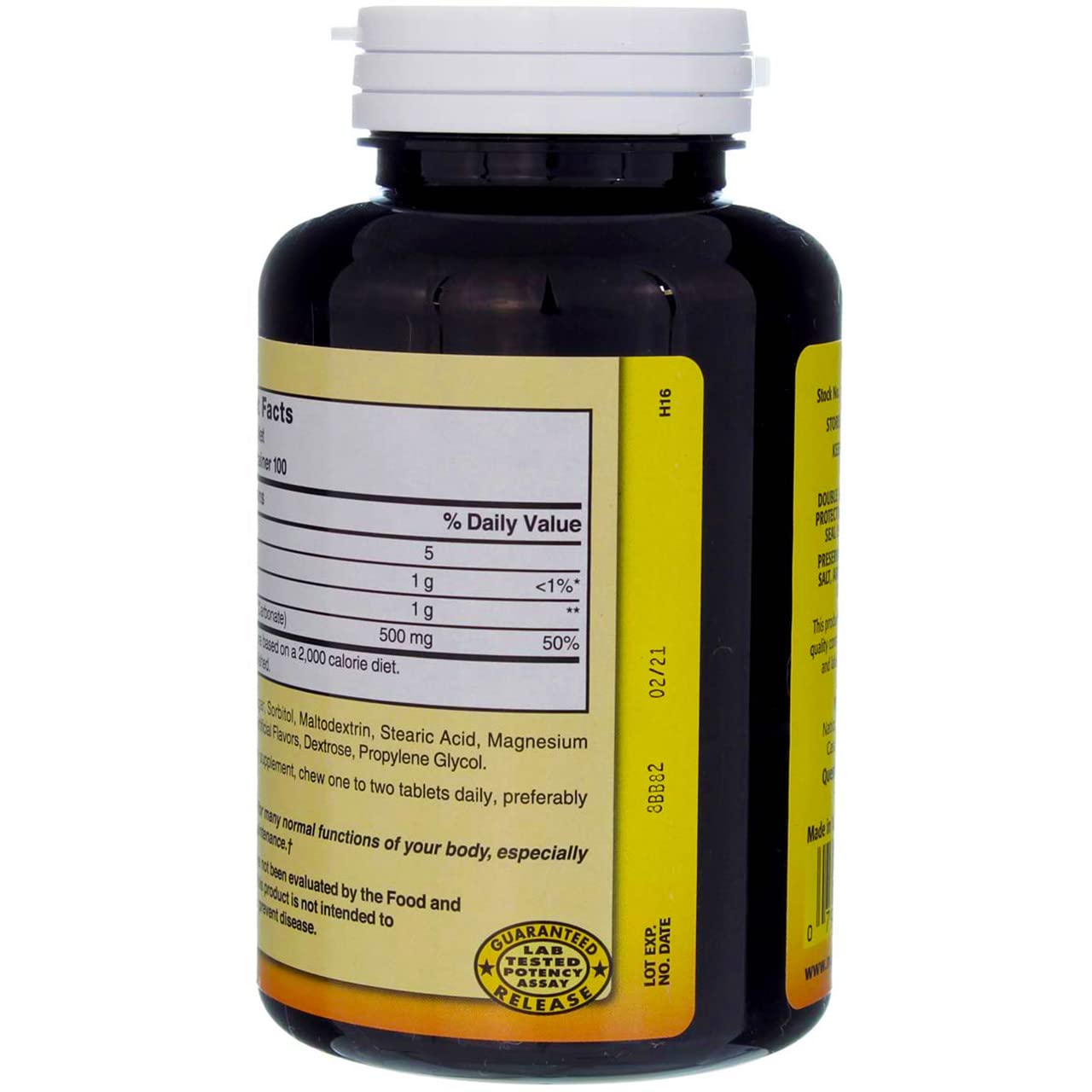 Foto 4 | Suplemento Nature's Blend Calcium Masticable 500 Mg 100 Tabletas - Venta Internacional.