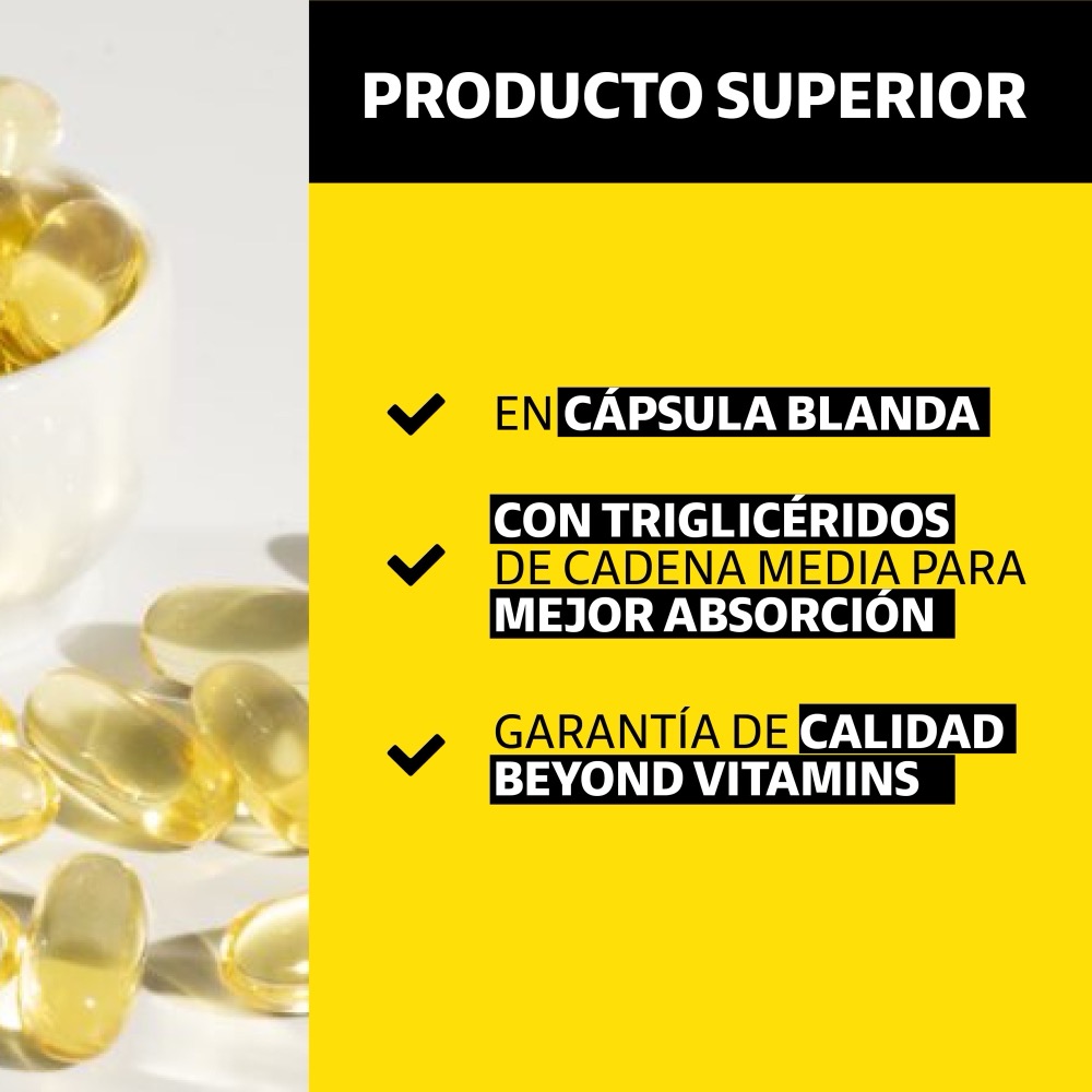 Foto 4 pulgar | Suplemento Alimenticio Beyond Vitamins Vitamina D3 Vitamina K2 Aceite De Coco Mct 180 Cápsulas