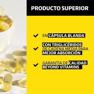 Foto 3 | Suplemento Alimenticio Beyond Vitamins Vitamina D3 Vitamina K2 Aceite De Coco Mct 180 Cápsulas