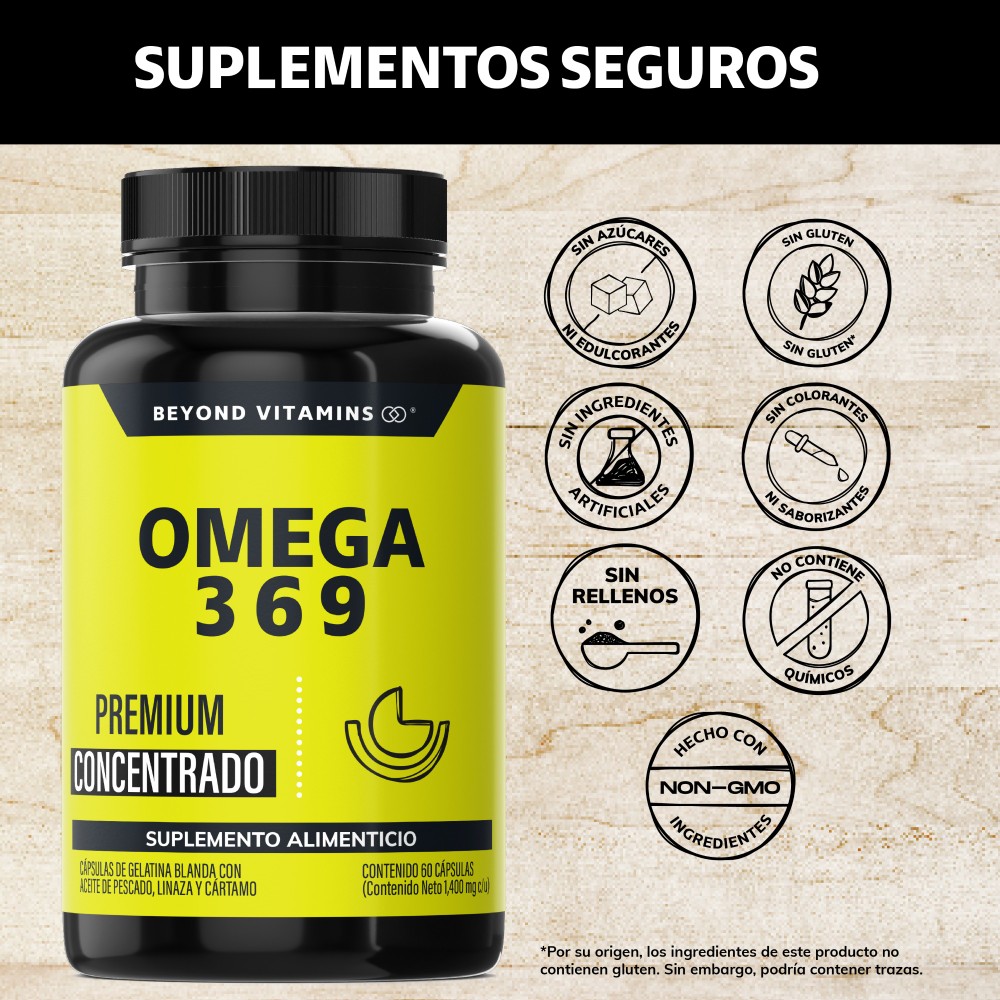Foto 3 pulgar | Suplemento Alimenticio Beyond Vitamins Omega 3 (dha Y Epa), Omega 9 Ácido Alfa Linoléico Y Omega 6 60 Cápsulas