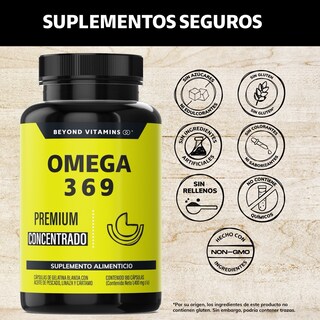 Foto 2 | Suplemento Alimenticio Beyond Vitamins Omega 3 (dha Y Epa), Omega 9 Ácido Alfa Linoléico Y Omega 6 180 Cápsulas