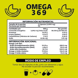 Foto 6 | Suplemento Alimenticio Beyond Vitamins Omega 3 (dha Y Epa), Omega 9 Ácido Alfa Linoléico Y Omega 6 180 Cápsulas