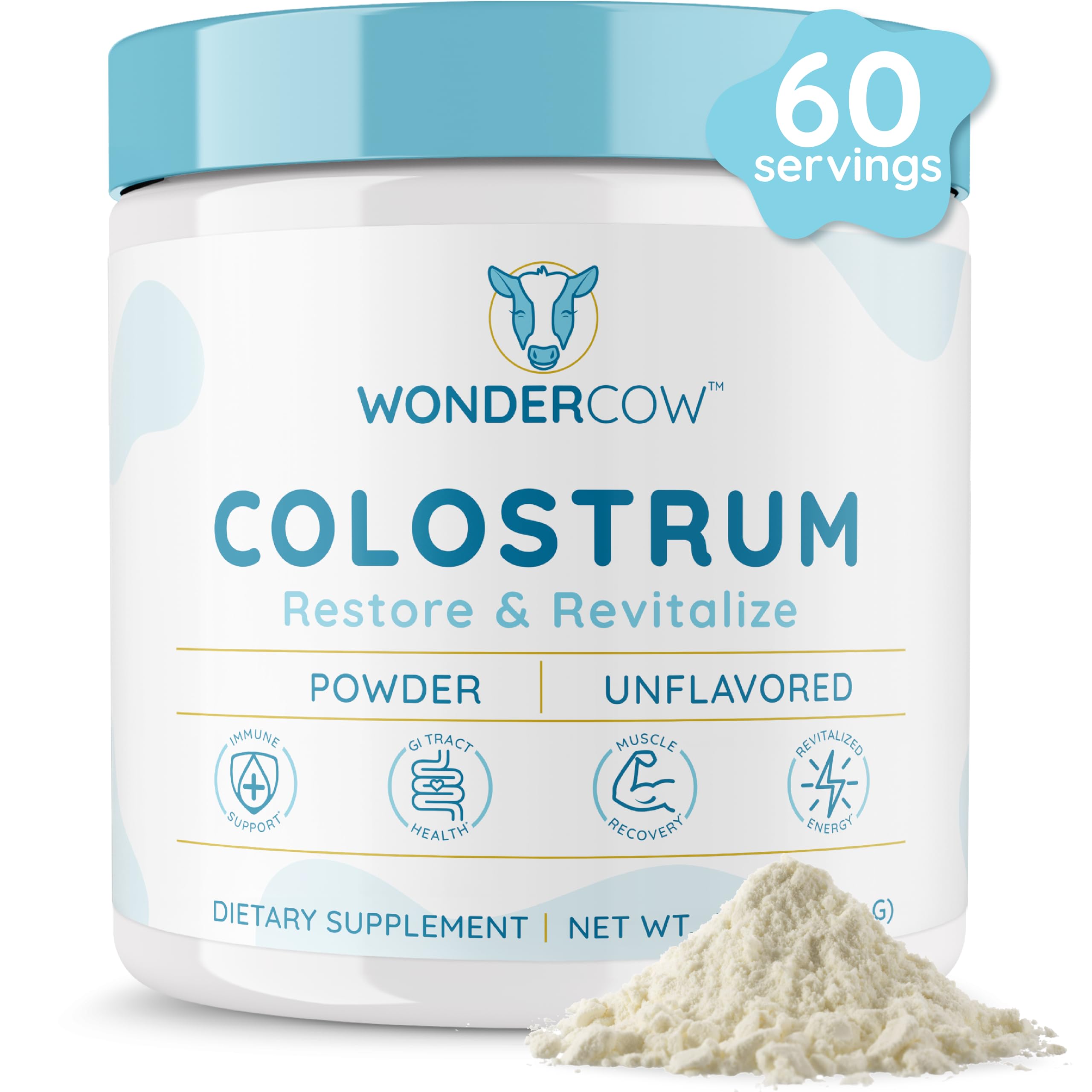 Foto 1 | Suplemento De Calostro En Polvo Wondercow Natural 60 Porciones - Venta Internacional.