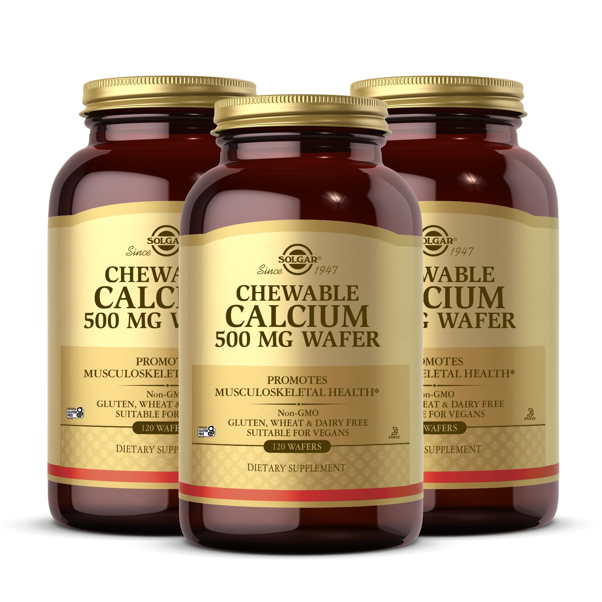 Foto 2 pulgar | Suplemento De Calcio Masticable Solgar 500 Mg 120 Obleas X3 - Venta Internacional.