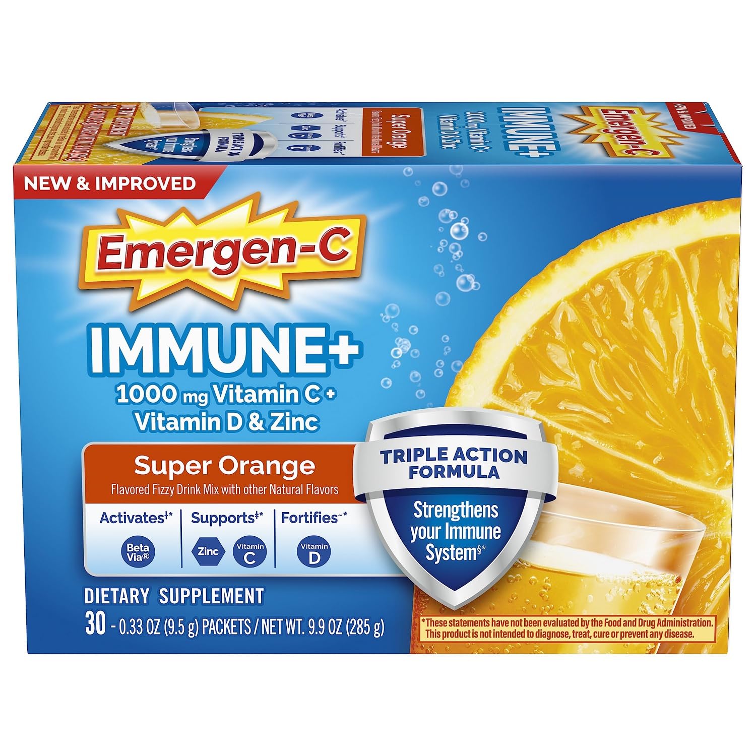 Foto 1 | Paquete De 30 Polvos Supplement Emergen-c Immune+ Triple Action - Venta Internacional.